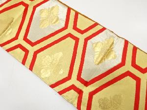 アンティーク　亀甲に花模様織り出し袋帯（材料）